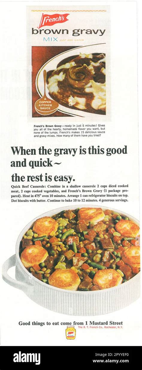 Frenchs Brown Gravy Mix Advert In A Journal Magazine February 1965