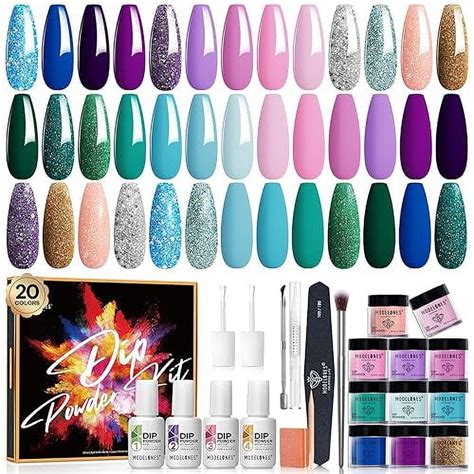 Modelones Colors Dip Powder Nail Kit Starter Ocean Nude Style Nail