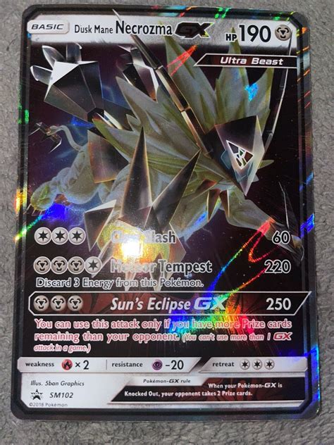 Pokemon Dusk Mane Necrozma Gx Half Art Near Mint Sm Black Star Promo