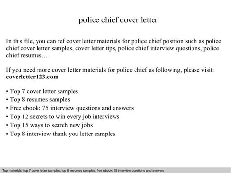 Police Chief Cover Letter