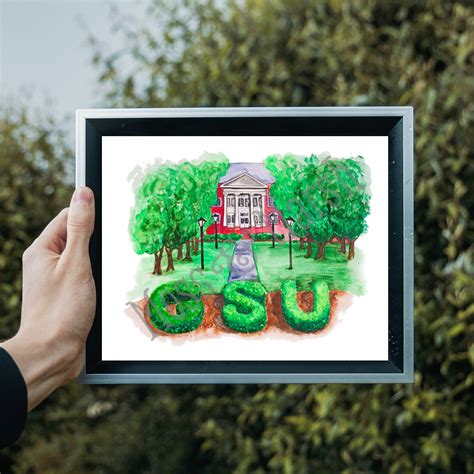 Sweetheart Circle Georgia Southern University Collage Print Moss And Marsh