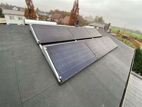 Zonnepanelen Glas Glas Plat Dak In Herentals