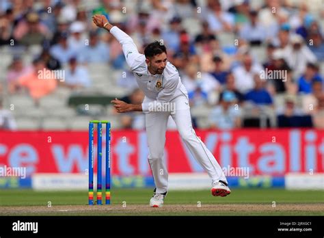 Keshav Maharaj bowling for South Africa Stock Photo - Alamy