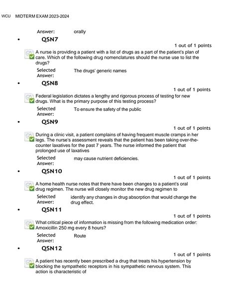 Solution Nurs Advanced Pharmacology Midterm Exam Latest