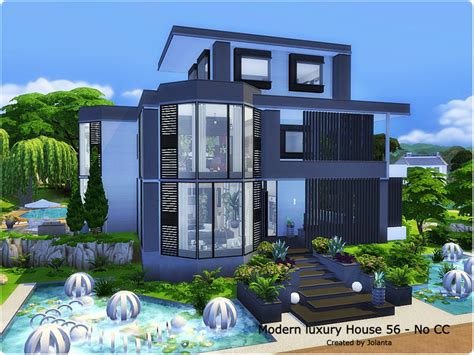 The Sims Resource Modern Luxury House 56 No Cc