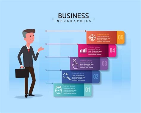 Flache Infografiken Designvorlage Geschäftsinformationen