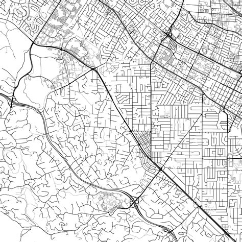 Los Altos Map Print Los Altos Map Poster Wall Art Ca City Map