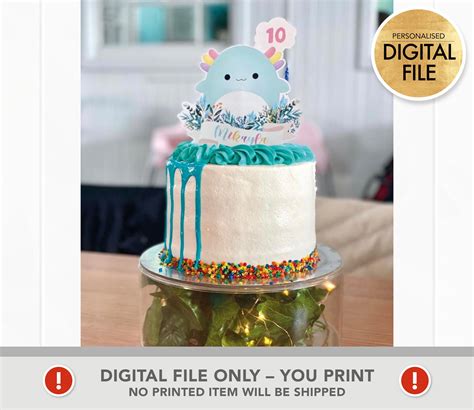 Personalized Squishies Cake Topper (printable Digital File Only ...