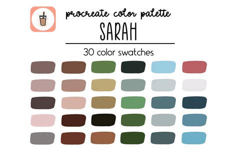 Sarah Boho Tones Procreate Palette Graphic By Kc Jean Design Co