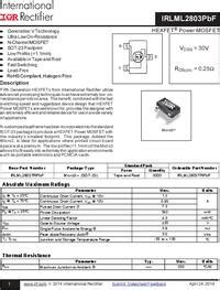 IRLML2803TRPBF Транзистор N канал 30В 1 2А logic Micro3 SOT 23