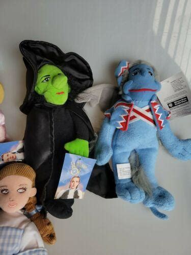 New Set Of 6 Warner Bros Wizard Of Oz Plush Bean Bag Beanie Dolls W