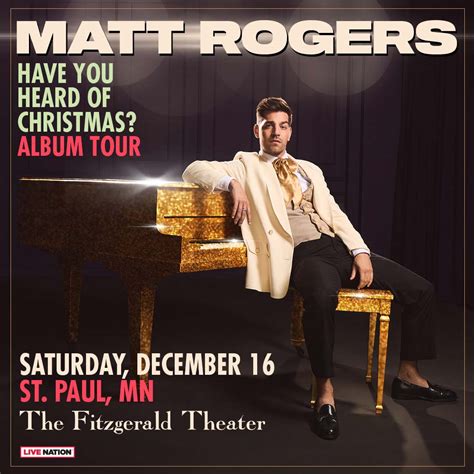 Matt Rogers ★ The Fitzgerald Theater First Avenue