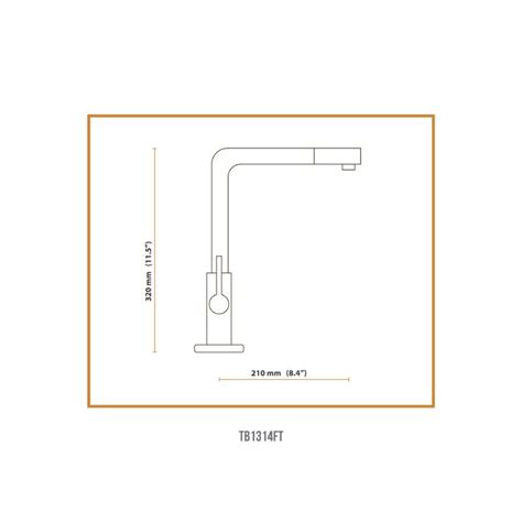 Mezcladora Grifo Extra Ble Tiber Acero Inoxidable Modelo Tb Ft