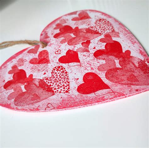 Decoupage Hanging Wooden Decorative Heart Vint Folksy