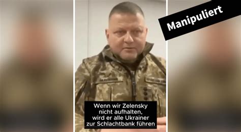 Video In Dem Saluschnyj Sagt Er Wolle Selenskyj Aufhalten Ist Ki