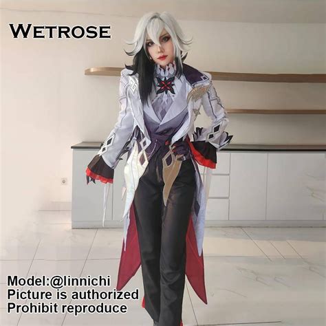 [wetrose] ชุดคอสเพลย์ Genshin Impact New Arlecchino The Knave Fatui Harbingers Cosplay Costume