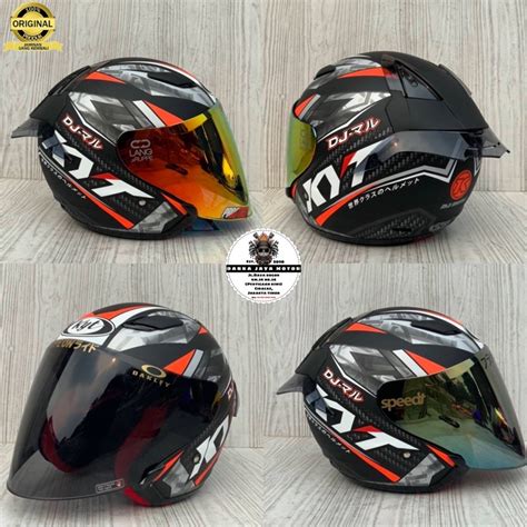 Jual Kyt Dj Maru Series Black Doff Helm Kyt Half Face Dj Maru