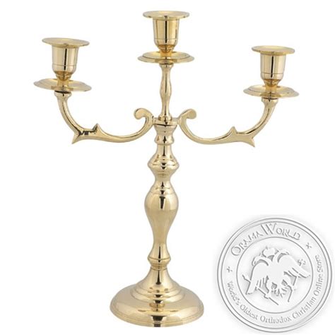 Byzantine Brass Holy Table Candlestick