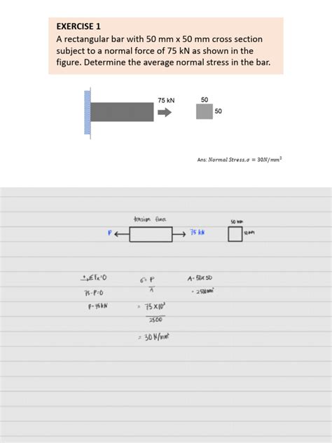 Exercise Normal Shear Stress Pdf