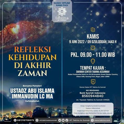 Info Kajian Bogor Kamis Juni Jadwal Kajian Sunnah