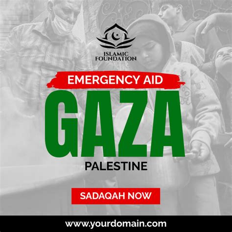 Emergency Aid Gaza Palestine Template Postermywall