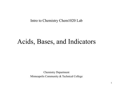 Acid Base Indicators