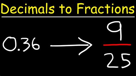 Changing Fractions To Decimals