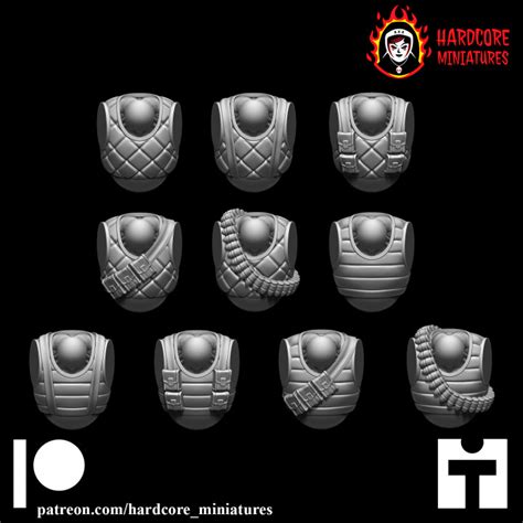 3D Printable Space Orcs Flak Armor Torsos By Hardcore Miniatures