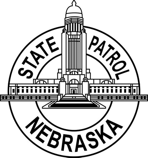 Nebraska State Patrol Patch Vector File Black White Vector O Inspire
