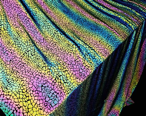 4 Way Stretch Reflective Fabric Rainbow Iridescent Reflective Etsy