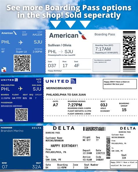 Boarding Pass Template American Airlines