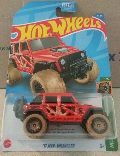 2022 Hot Wheels Treasure Hunt '17 Jeep Wrangler #126 126/250 Mud Studs 3/5 | #3939221623