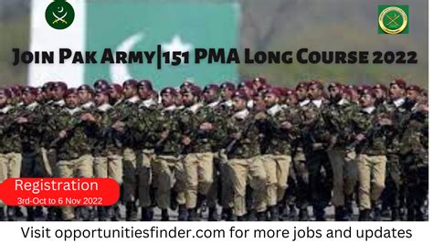 Join Pak Army Pma Long Course Opportunities Finder