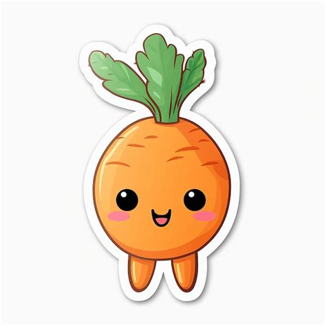 Premium Photo Carrot Sticker With White Background