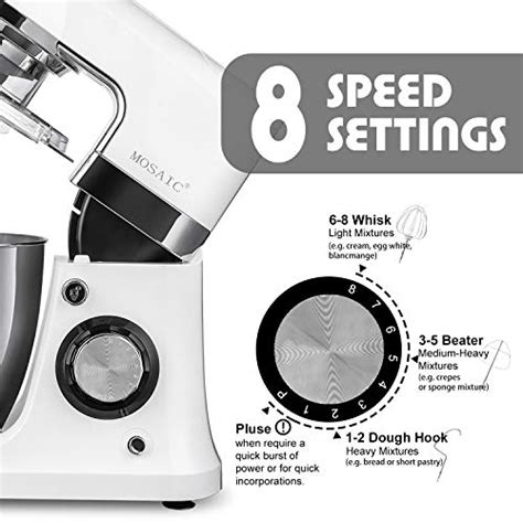 Stand Mixer Mosaic Electric Kitchen Stand Mixer With 8 Speeds Setting