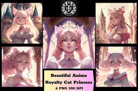 Beautiful Anime Royalty Cat Princess Graphic by muabanuk81 · Creative ...