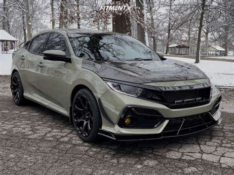 2021 Honda Civic Ex With 18x8 5 Heritage Kokoro Monoc And General 235x40 On Stock Suspension