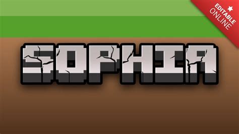 Sophia D Minecraft Generador De Efectos De Texto