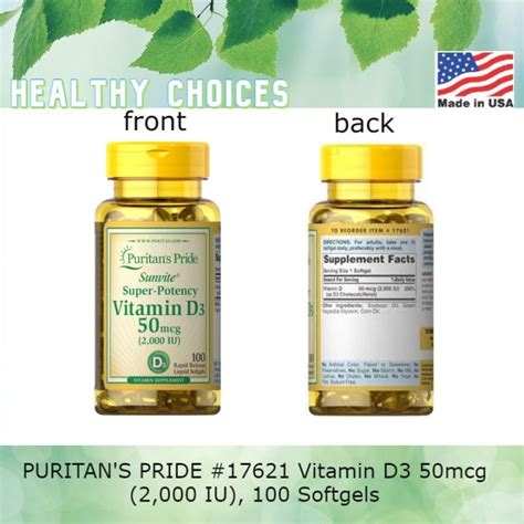 Puritan S Pride Expiry Sunvite Super Potency Vitamin D