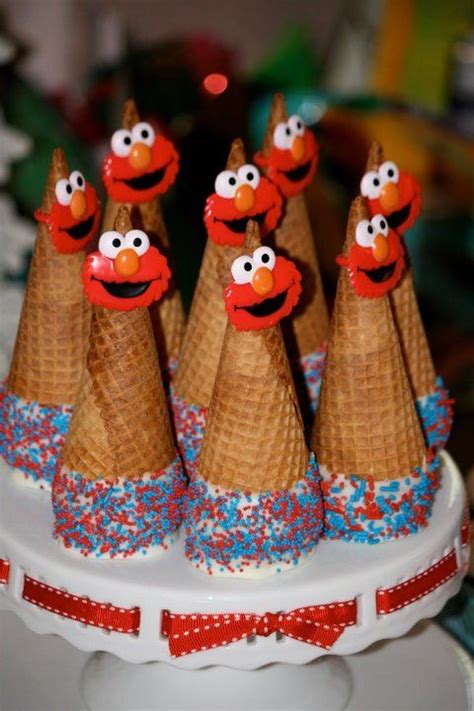 Elmo Upside Down Ice Cream Cake Pops Ice Cream Cake Pops Ice Cream