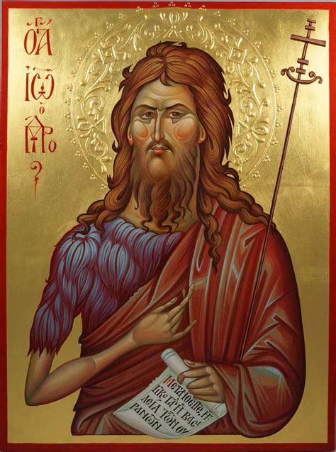 St John The Baptist Halo Relief Orthodox Icon BlessedMart