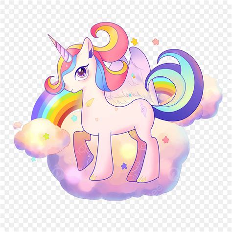 Elemento De Diseño De Unicornio Arco Iris Lindo Disponible