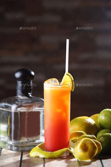 Sunrise Is A Cocktail Made Of Tequila Orange Juice And Grenadine