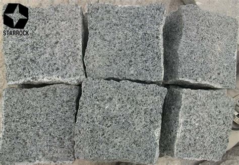 Cobble Stone Grey Granite Natural Black Basalt Paver For Driving Way