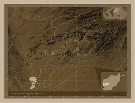 Farah Afghanistan Sepia Principales Ciudades Ilustraci N Del Vector