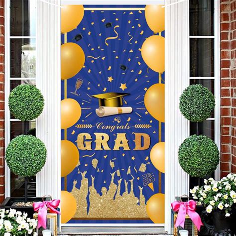 Buy Mocossmy Graduation Door Banner 2022large Blue Gold Congrats Grad