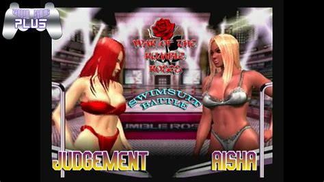 War Of The Rumble Roses Swimsuit Battle Judgement Vs Aisha Rr Youtube