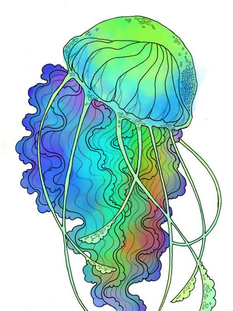 Rainbow Jellyfish By Vicksterxp