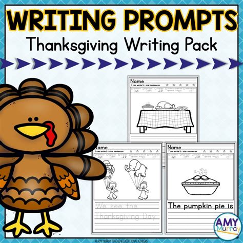 Thanksgiving Writing Prompts With Pictures And Sentence Starters