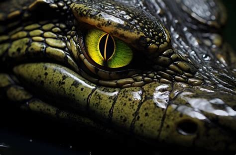 Premium Ai Image Photo Alligator Eyes Through Macro Photography